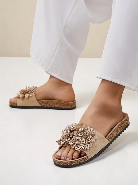 Royalfashion dámské sandály s květinami Occes