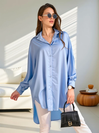 Royalfashion Dlouhá oversized košile pro ženy
