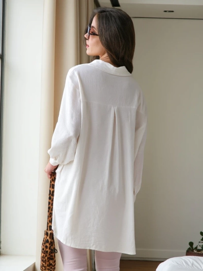 Royalfashion Dlouhá oversized košile pro ženy