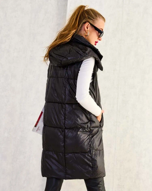 Royalfashion Довгий жіночий жилет з прострочкою