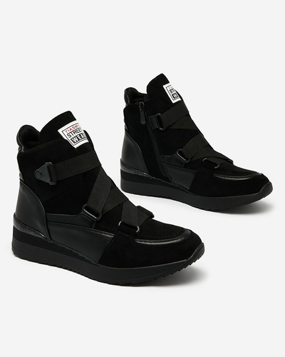 Royalfashion Чорні жіночі спортивні черевики Sattari