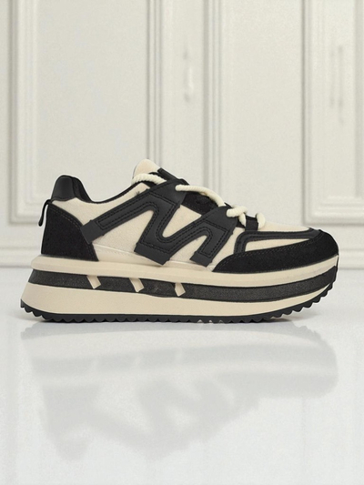 Dámské platformové tenisky Selene Nero z ekologické kůže černé