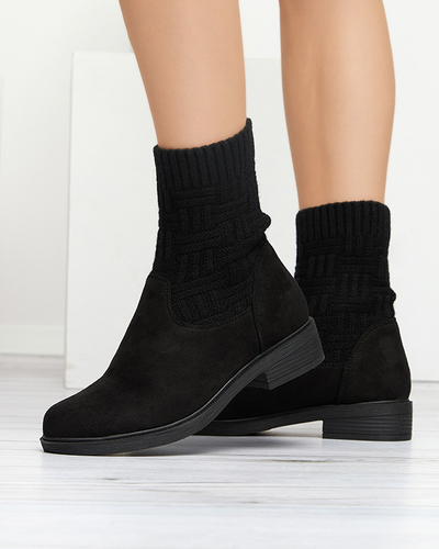 Černé dámské boty a'la sock Asencion - Obuv