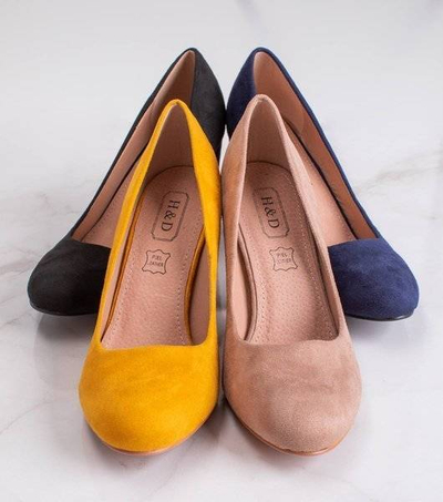 Béžová čerpadla na sloupu Amelle - Obuv