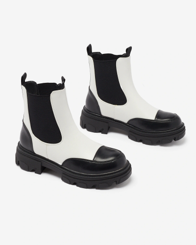 Royalfashion Bílé dámské kozačky Userrus