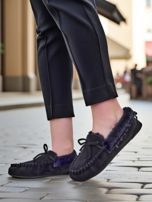 Royalfashion Жіночі мокасини з хутром Ahtikes