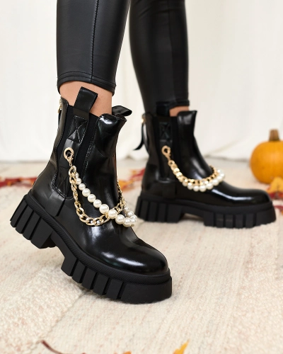 Royalfashion Černé dámské kozačky Zifosca