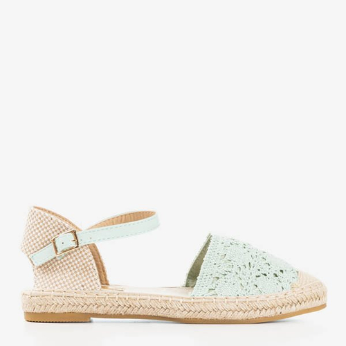 М'ятні жіночі ажурні еспадрильї Asia