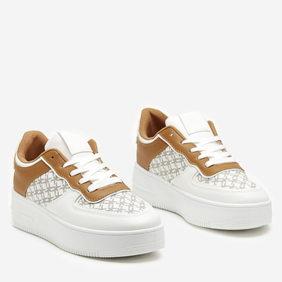 Білі кросівки з принтом Glou