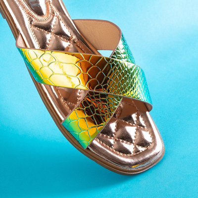 Dámské holografické pantofle Edila - boty