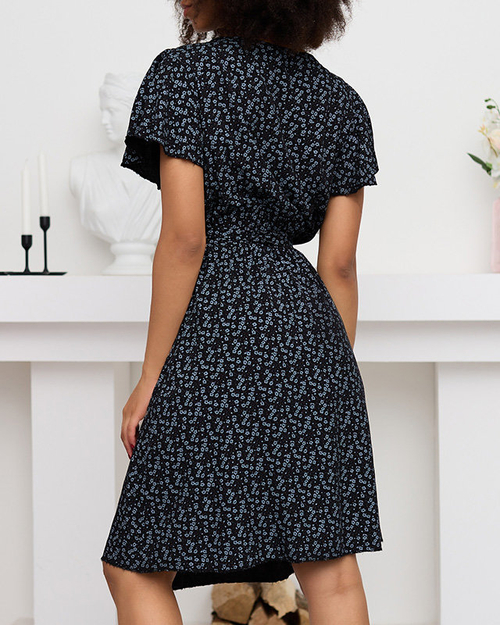 Чорне жіноче розкльошене плаття-кльош - Одяг