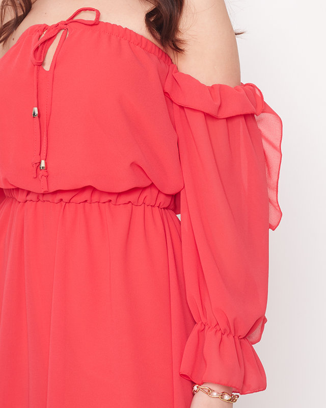 Tmavě růžové dámské španělské šaty - oblečení