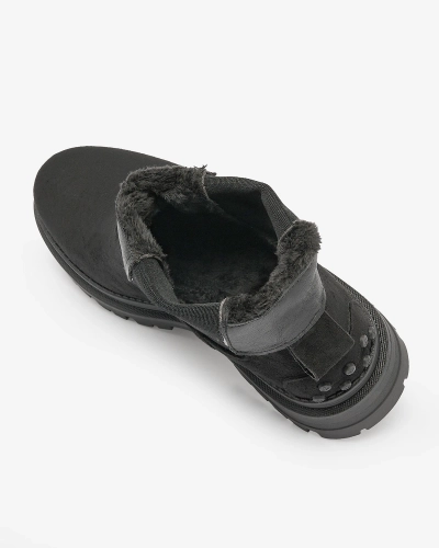 Royalfashion Чорні жіночі утеплені черевики Comfy Walk