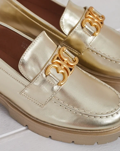Zlaté Mokasíny Chloé Elegantní Dámský Styl
