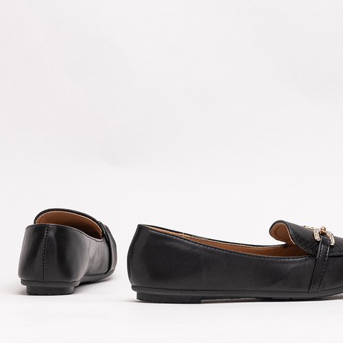 Чорні жіночі лофери з тисненням Gilis