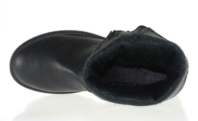 Czarne botki z pikowaną cholewką - Obuwie