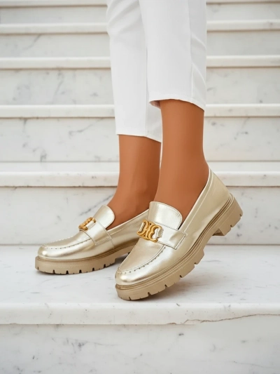 Zlaté Mokasíny Chloé Elegantní Dámský Styl
