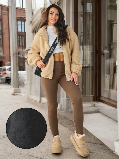 Royalfashion Teplé bavlněné legíny pro ženy