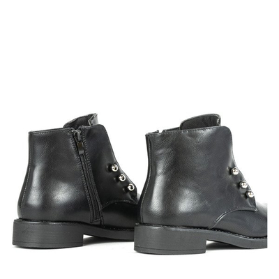 Чорні жіночі черевики з металевими прикрасами Retorena - Взуття