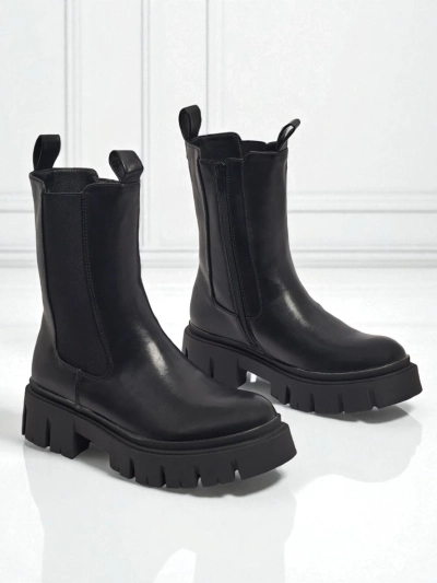 Vyšší dámské kotníkové boty z eko kůže Dorvella