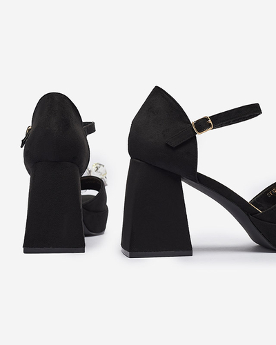 Černé dámské sandály s krystaly Celidi - Obuv