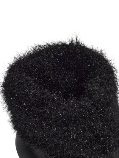 Dámské kotníkové boty z eko kůže na sloupkovém podpatku s úpletem Tirave