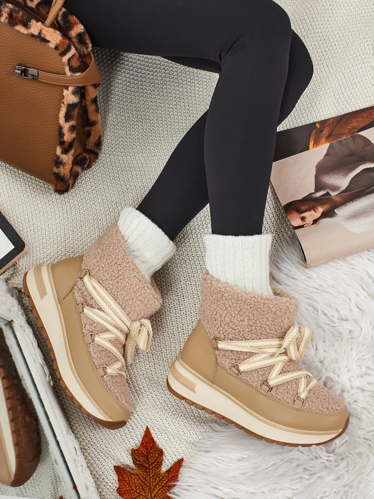 Boty a'la sněhule dámské s kožíškem Verruna