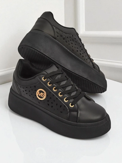 Aurelia Nero - Чорна платформа Royalfashion з екошкіри, модель LH201-8