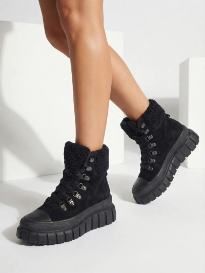 Botki Damskie Diana Czarne Skórzane Wygodne na Zimę