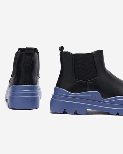 Dámské černé nazouváky na fialové podrážce Beja - Obuv