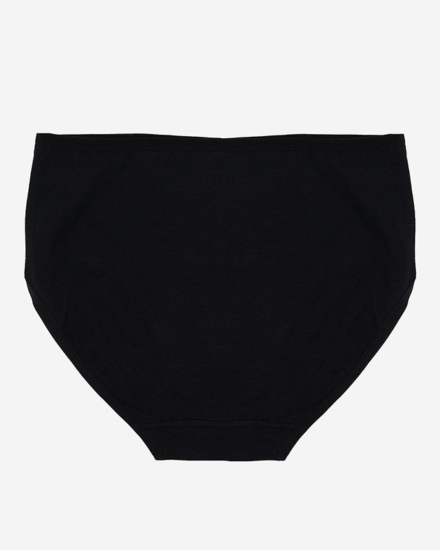 Dámské černé bavlněné kalhotky PLUS SIZE- Spodní prádlo