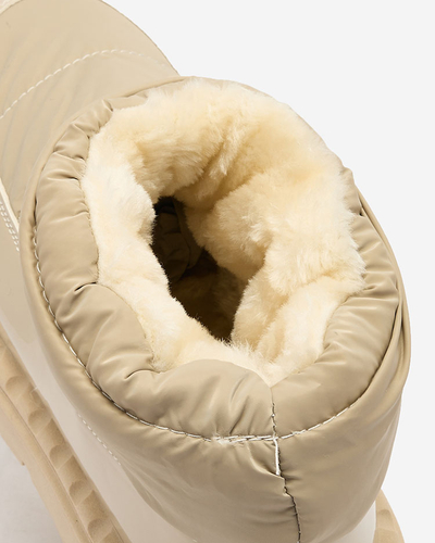 Royalfashion Dámské sněhule ve světle hnědé barvě Ireda