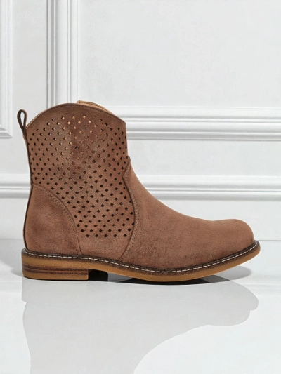 Royalfashion Dámské kotníkové boty s prolamováním Toffas