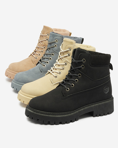 Tmavě růžové dámské zateplené boty Teruna - Obuv