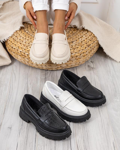 Dámské krémové hladké boty Givosi - Obuv