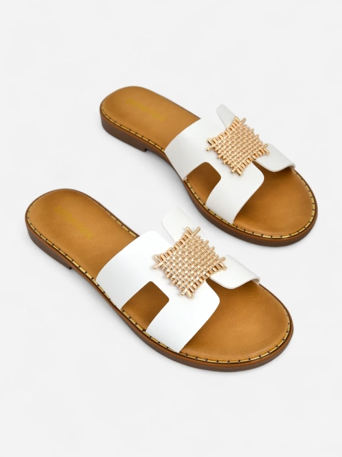 Royalfashion жіночі шльопанці з декором Crattes