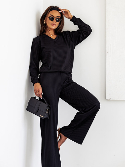 Royalfashion Dámská bavlněná souprava s žebrováním