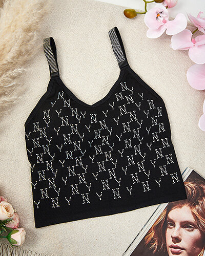 Royalfashion Dámská sportovní podprsenka se zirkony