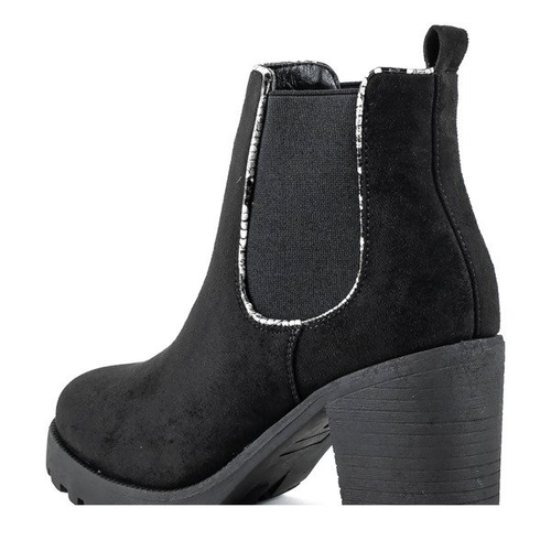 Чорні черевики на вищій стійці Травольте - Взуття