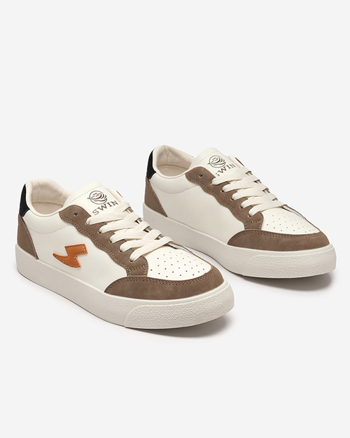 Біло-коричневі спортивні жіночі кросівки Rozzuci- Взуття