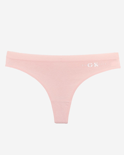 Dámská pudrová jednobarevná tanga Spodní prádlo