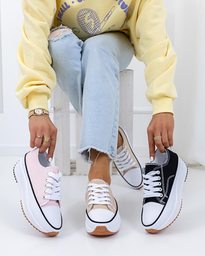 Чорні жіночі кеди на платформі Trenicso