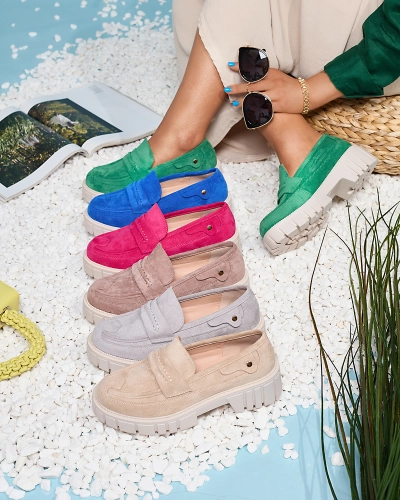 Мокасини жіночі сірі з екозамші Siherta- Footwear