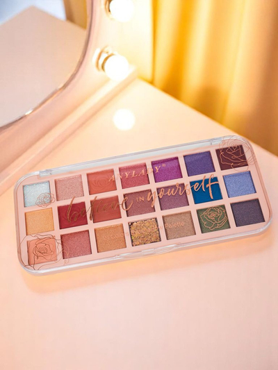 ANYLADY Paletka 21 očních stínů s třpytivými a matnými odstíny Glamour Color&Nude