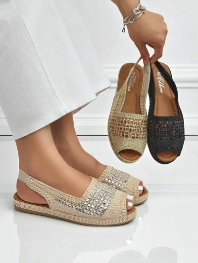 Dámské espadrilky na klínku s kamínky Belle Sparkle