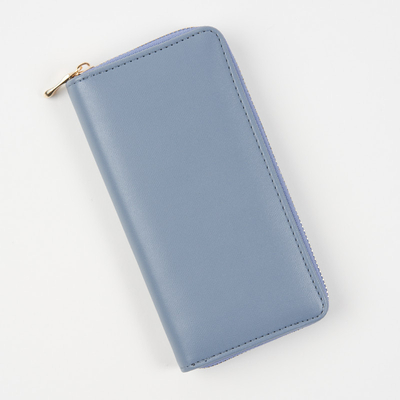 Velká modrá dámská peněženka z ekologické kůže - Doplňky