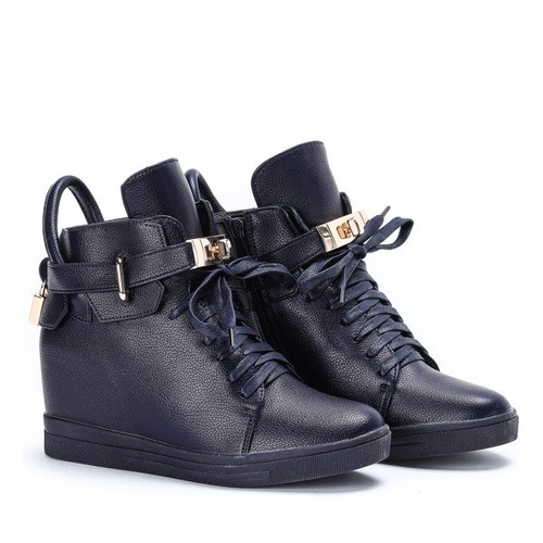 Темно-сині кросівки на внутрішньому танкетці Sinnea - Взуття