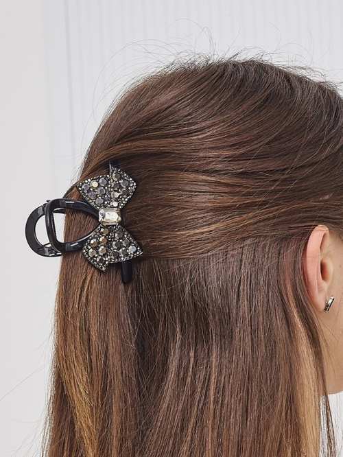 Royalfashion Заколка для волосся з бантом, цирконій