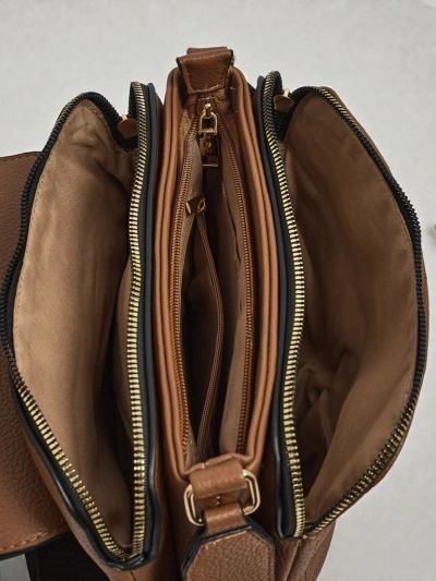 Dámská Kabelka Cassiopeia Světle Hnědá Kožená Elegantní