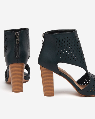 Чорні жіночі ажурні босоніжки Azua- Footwear